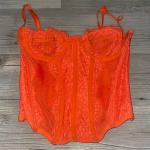 orange urban outfitters corset